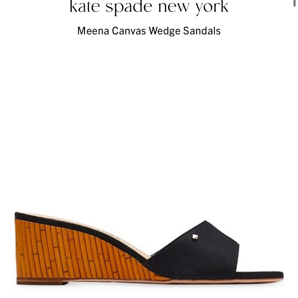 Kate Spade Meena Canvas Wedge Sandals